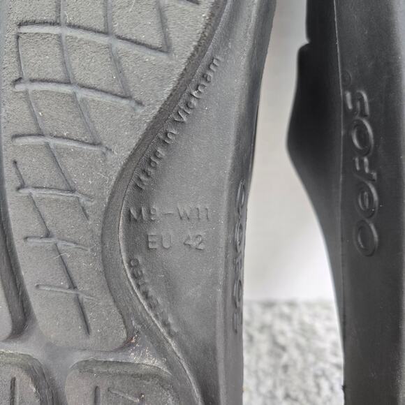 Oofos Ooahh Black Recovery Comfort Casual Daily Lifestyle Slide Sandals Mens 9 - Picture 13 of 13